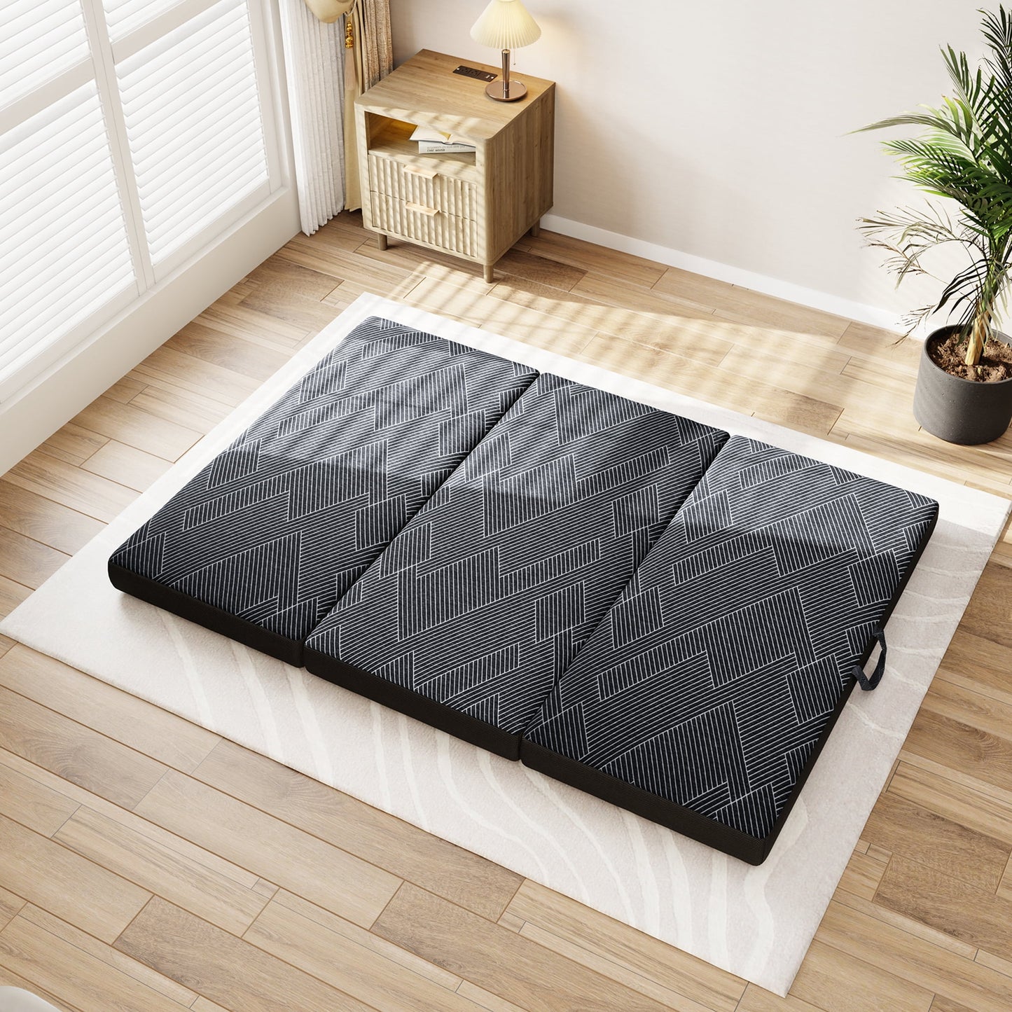 Cozylore 6 inch tri-fold memory foam mattress 8