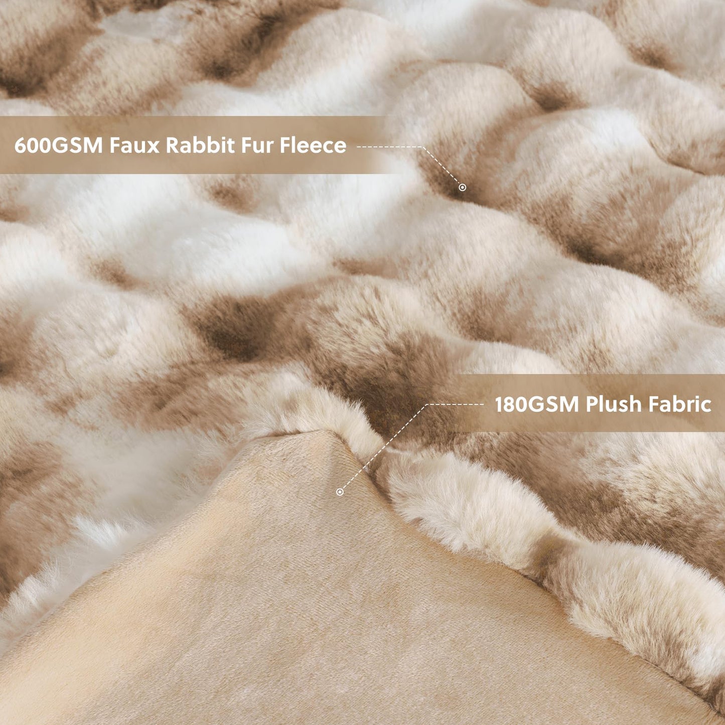 Cozylore Faux Fur Throw Blanket – Luxury Fluffy Thick Cozy Warm Throw for Couch & Bed