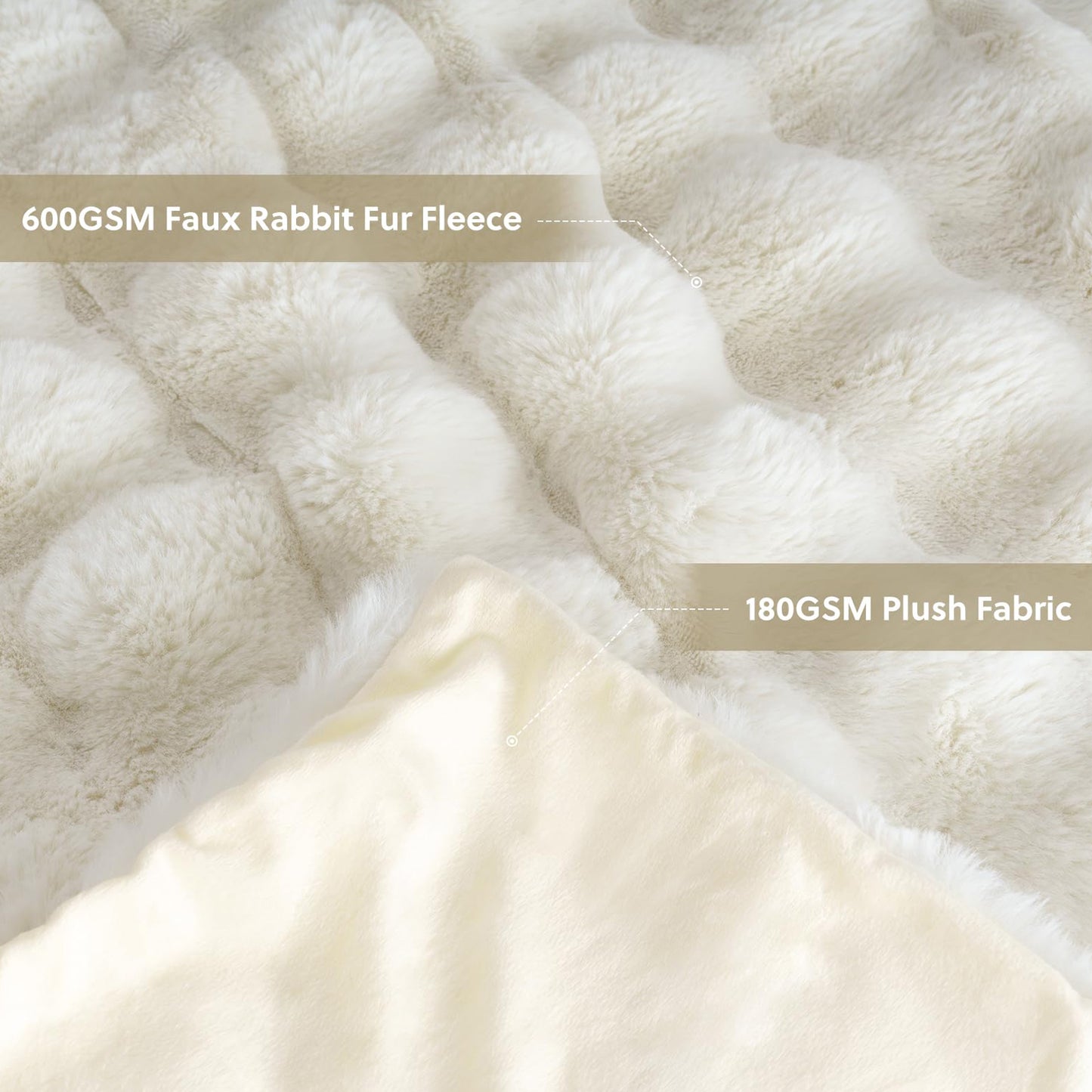 Cozylore Faux Fur Throw Blanket – Luxury Fluffy Thick Cozy Warm Throw for Couch & Bed